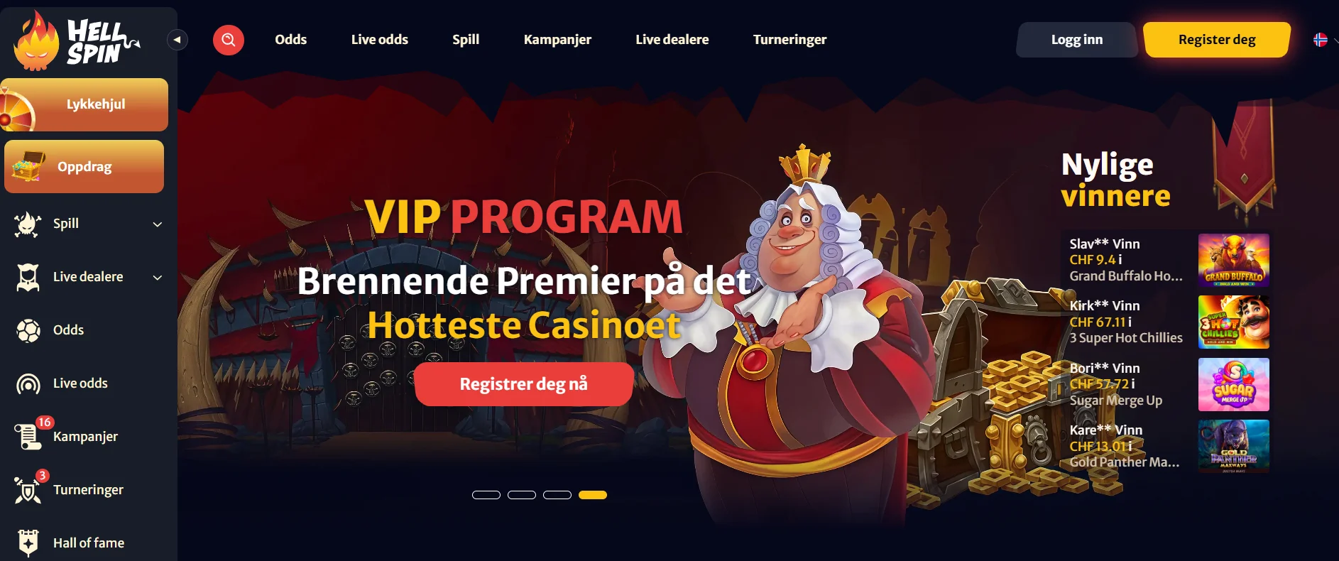 HellSpin Casino med VIP-program og eksklusive premier